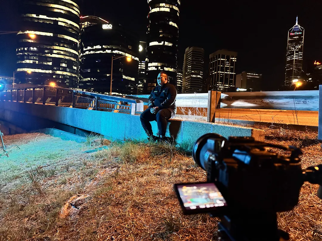 Night shoot above the Perth skyline